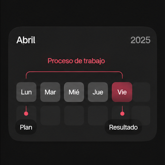Ves el progreso constantemente.